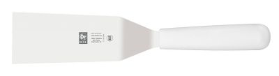 Лопатка 33 см. изогнутая раб. часть 16,5*7,5 см. нерж. с пластик. ручкой, белая Icel /1/6/