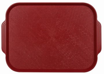 Поднос столовый из полистирола 450х355 мм темно-красный [1730]