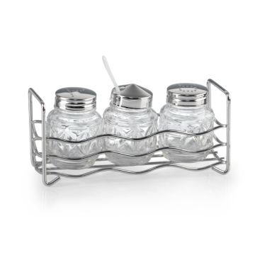 Набор для специй «Волна» (соль, перец, горчичница) [381-3]