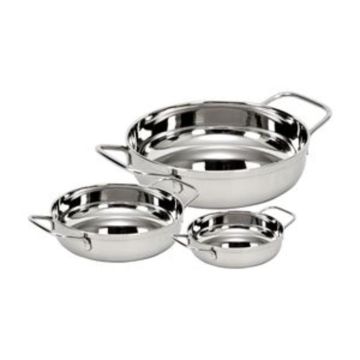 Сковорода для подачи 15 см h3 см круглая нерж. 2 ручки P.L. Proff Cuisine