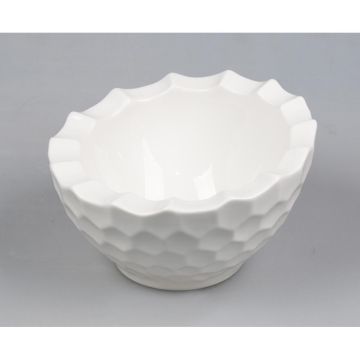 Салатник 700 мл d 20 см h19,5/11,5 см Crush Honeycombs белый фарфор P.L. Proff Cuisine [2]