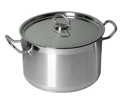 Кастрюля  9,0 л. нерж. d=27,5 см. h=17 см. тройное дно с крышк. (индукция) МГ (MG) /1/