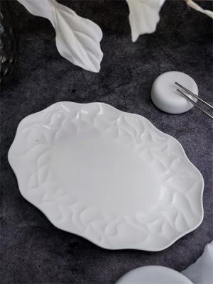 Блюдо овальное 31x22,5 см h 2,5 см, костяной фарфор, Origami