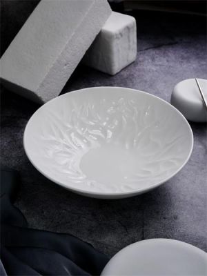 Салатник 1,35 л, d 23,5 см h 6,7 см, костяной фарфор, Origami