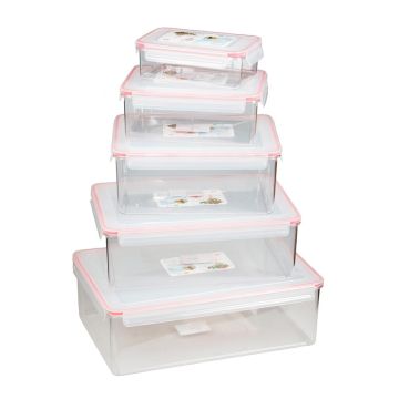 Контейнер для продуктов прямоуг.  2,7 л. 26*18*9,4 см. с пласт. крышкой и зажимом P.L. Proff Cuisine