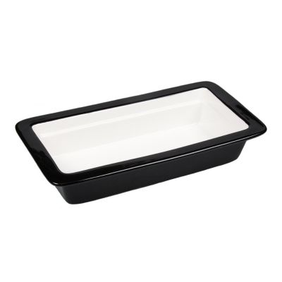 Гастроемкость 1/3 h65 мм фарфор 325*176*65 мм 4,5 л черная/белая P.L. Proff Cuisine