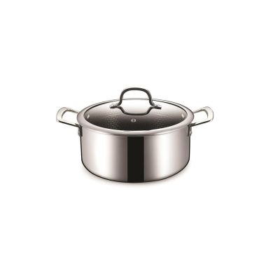 Кастрюля  2,6 л 20/18*15 см с крышкой New Kitchen Honeycombs нерж. с антиприг. покр. ИНДУКЦИЯ P.L.