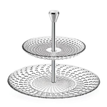 Этажерка 2 яруса, d 26/18см, h 21,8 см хр. стекло Alzatine RCR