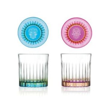 Стакан Олд фэшн 360 мл хр. стекло набор 6 шт. цветной Pedro&Rosa d 8,5 см h9 см RCR [1]