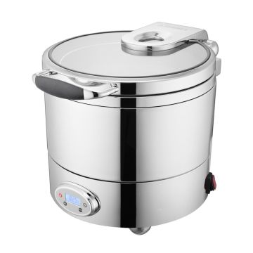 Мармит суповой 10 л электрический 220V 900W с откидной крышкой и окном и дисплеем "Burano" SUNNEX