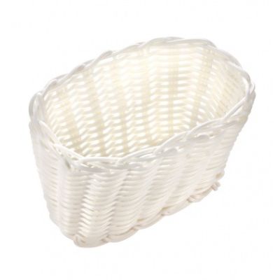 Корзина для хлеба овальная 16*10*10 см. белая полиротанг /1/144/