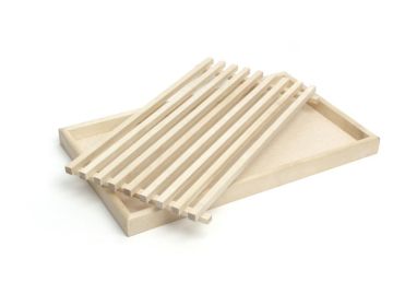 Доска для хлеба с поддоном для крошек 50х30 см, береза