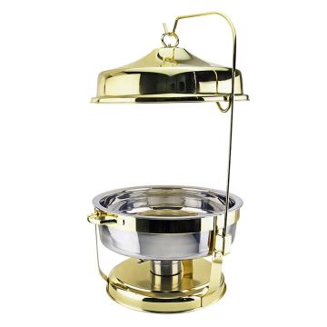 Чафиндиш (мармит) 9 л d 41,5 см h72 см на подставке цвет Gold нерж. P.L. Proff Cuisine