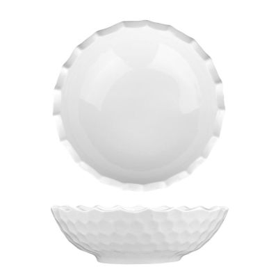 Салатник 1500 мл d 26,5 см h8 см Crush Honeycombs белый фарфор P.L. Proff Cuisine [1]
