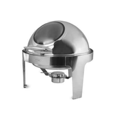 Чафиндиш (мармит) 6 л. d=35 см. круглый со стекл. крышкой Roll-Top МГ (MG) /1/