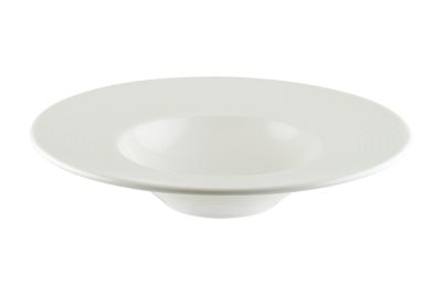 Тарелка для пасты d=280 мм.  400 мл. Белый Луп узкая полоска Bonna /1/6/396/