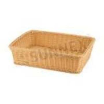 Корзина для хлеба и выкладки 37,5*28,8 см h9 см плетеная ротанг бежевая SUNNEX