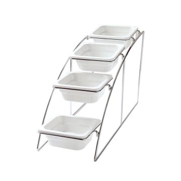 Подставка фуршетная горка 4 яруса для гастроемкостей GN1/6 (215*525*325 мм) SUNNEX