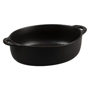 Блюдо овальное 18,5*15 см h5,3 см 850 мл с ручками Smooth Black Raw Stellar P.L. Proff Cuisine [4]