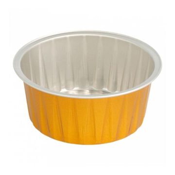 Форма алюминиевая для выпекания 125 мл,8,5*3,5 см,  золотая, 100 шт