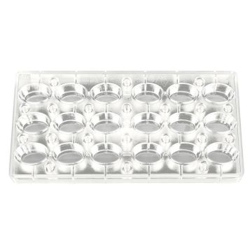 Форма для шоколада на магнитах "Овал" 18 ячеек 37*23*18 мм, P.L. Proff Cuisine