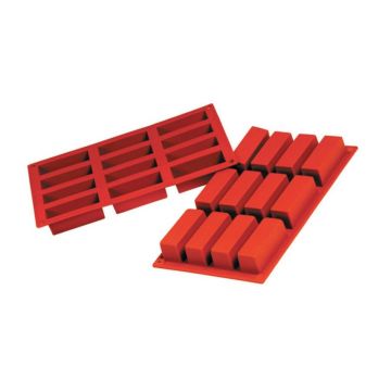 Форма кондитерская "Прямоугольник" 12 ячеек 80*30 мм, h 30 мм силикон (30*17,5 см) P.L.