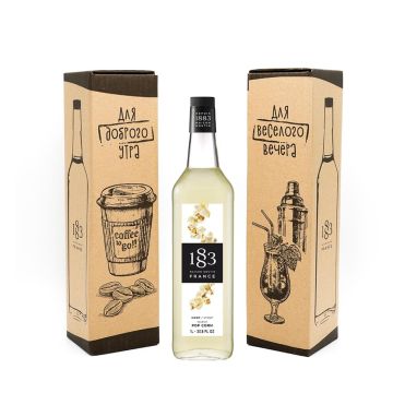 Сироп Попкорн 1л в фирменной коробке 1883 Maison Routin