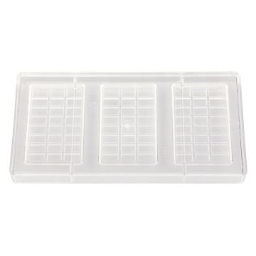 Форма для шоколада "Шоколадная плитка" 3 ячейки 100*62*9 мм, поликарбонат, P.L. Proff Cu