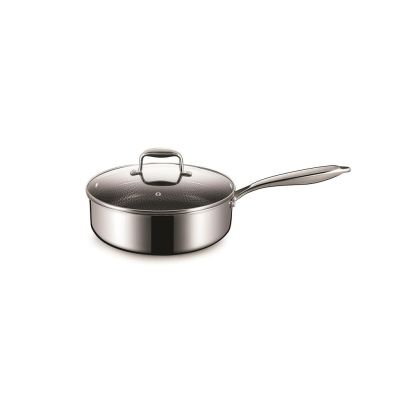Сотейник 1,7 л с крышкой 20/18,5*13 см New Kitchen Honeycombs нерж. с антиприг. покр. ИНДУКЦИЯ