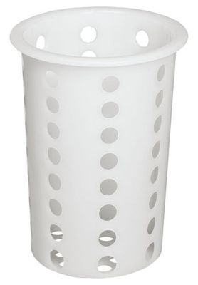 Подставка для столовых приборов (стакан) d= 95 мм. h=130 мм. перфор. белый, пластик MGprof /1/17/
