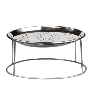 Подставка фуршетная стойка + блюдо дренаж 41*25*20 см овальная прут нерж. P.L. Proff Cuisine