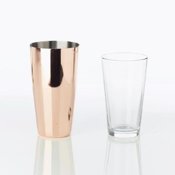 Шейкер 0,7 л Бостон нерж с медным покрытием + стекло B'Guys P.L.- Barbossa