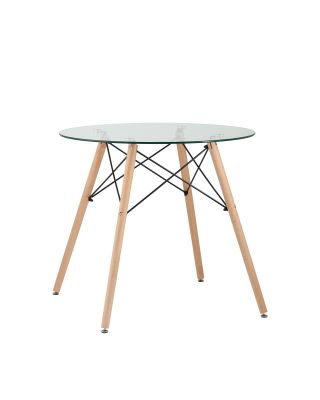 Стол Eames DSW D80 стеклянный