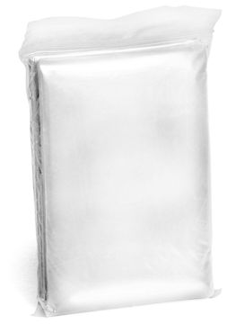 Дождевик-пончо белый, PE 0.02 мм