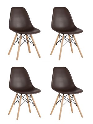 Стул Eames DSW коричневый x4