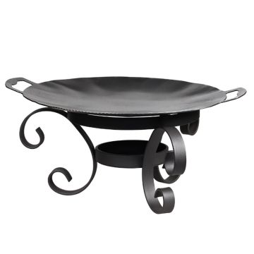 Сковорода для подачи саджа 34,5 см вороненая 2 ручки + подставка сталь N4800 P.L.