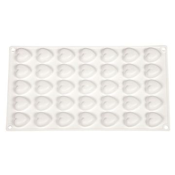 Форма кондитерская "Микро сердце" 35 ячеек 23*25*10 мм силикон P.L.