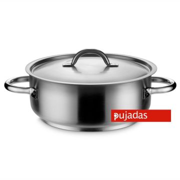 Кастрюля  4,3 л, 24*9,5 см низкая с крышкой нерж. 18/10, Pujadas, Испания