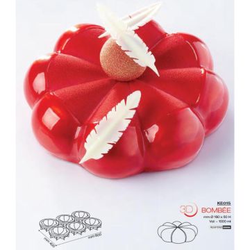 Форма кондитерская Pavoni BOMBEE, силикон, d 18 см, h 5 см, Италия