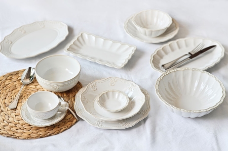 Салатник 16 см, 550 мл, айвори CRB-BOW-160