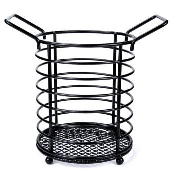 Корзина сервировочная для столовых приборов 10х15 см,нержавеющая сталь и лак