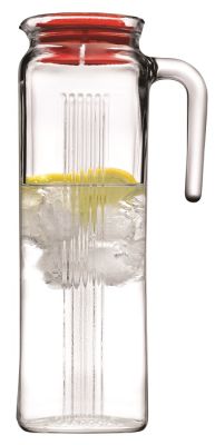 Кувшин 1,3 л. d=78 мм. h=270 мм. с красной крышкой Фриго /6/216/