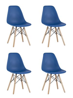 Стул Eames Style DSW синий x4