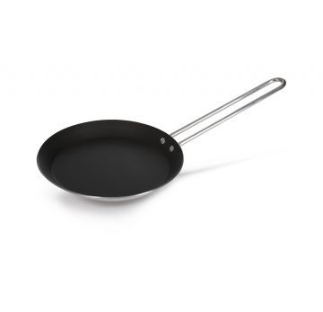 СКОВОРОДА блинная d=240/20 нерж. антиприг. покрытие с ручкой, ИНДУКЦИЯ, LUXSTAHL