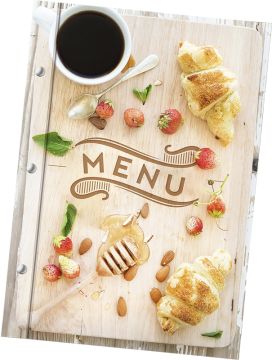 Папка для меню «Круассан» из кашированного картона