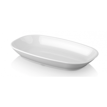 Тарелка прямоугольная 29 см, поликарбонат, белый