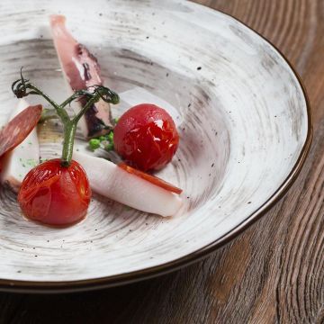 Тарелка глубокая 350 мл d 22 см h4,5 см с для пасты/супа/салата White Fusion P.L. Proff Cuisine [4]