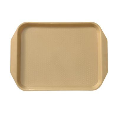 Поднос 38*27 см. бежевый с широкими ручками поверхность классик (106) MGprof /10/