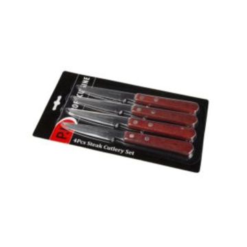 Нож для стейка 21,5 см набор 4 шт дерев ручка P.L. Proff Cuisine