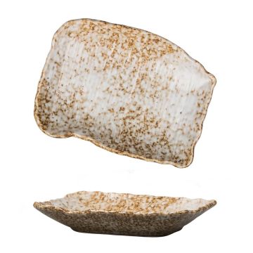 Блюдо прямоугольное 25,5*19,5 см h4,8 см Crush Brown Spider Silk P.L. Proff Cuisine [4]